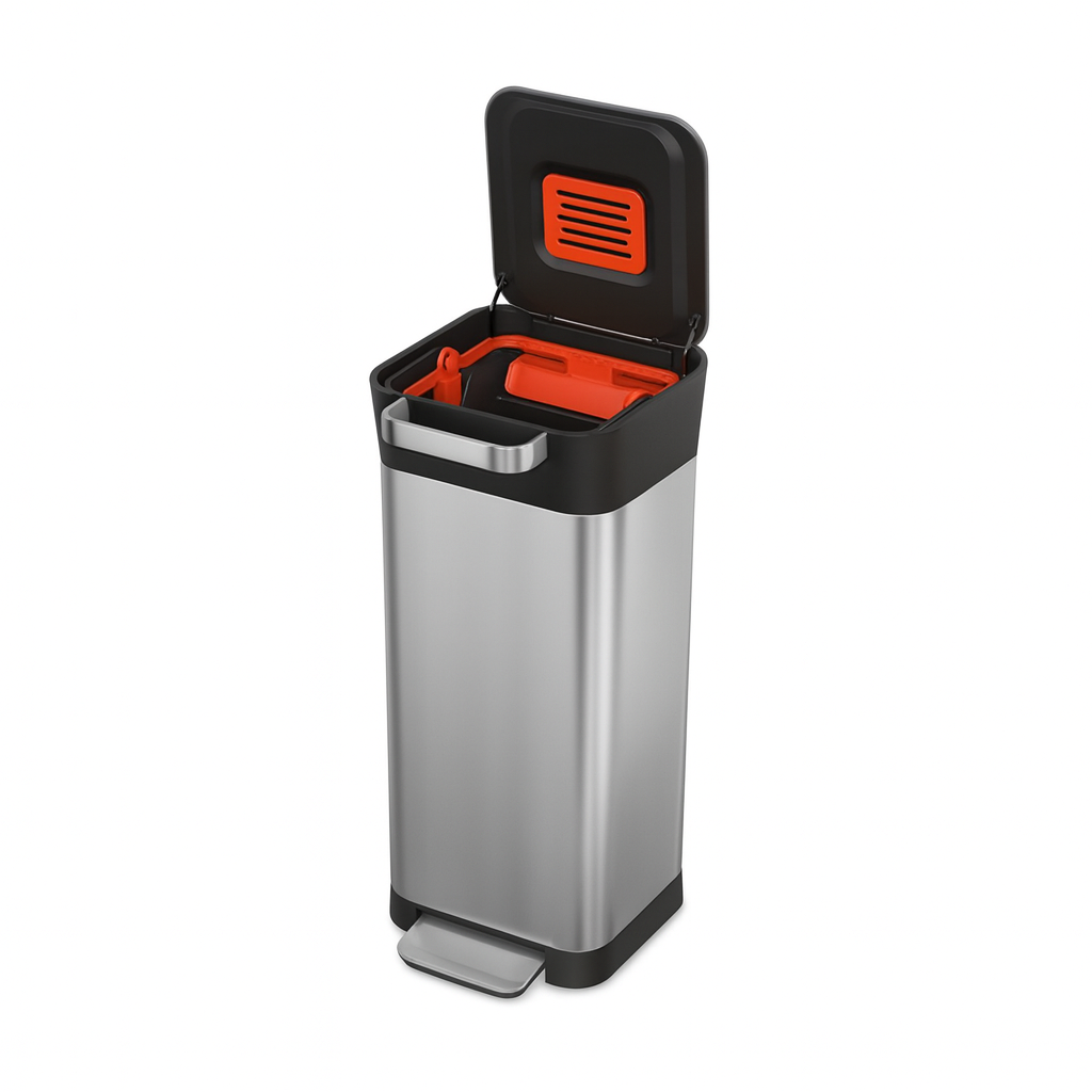 Ensemble de démarrage pour compacteur de déchets en acier inoxydable Titan 30 L