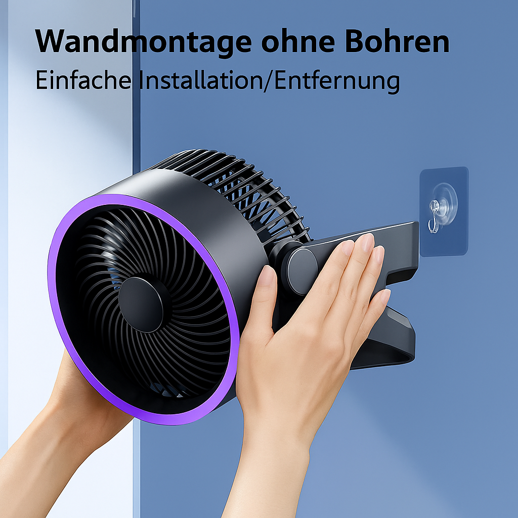 Ventilateur portable sans fil multifonctionnel