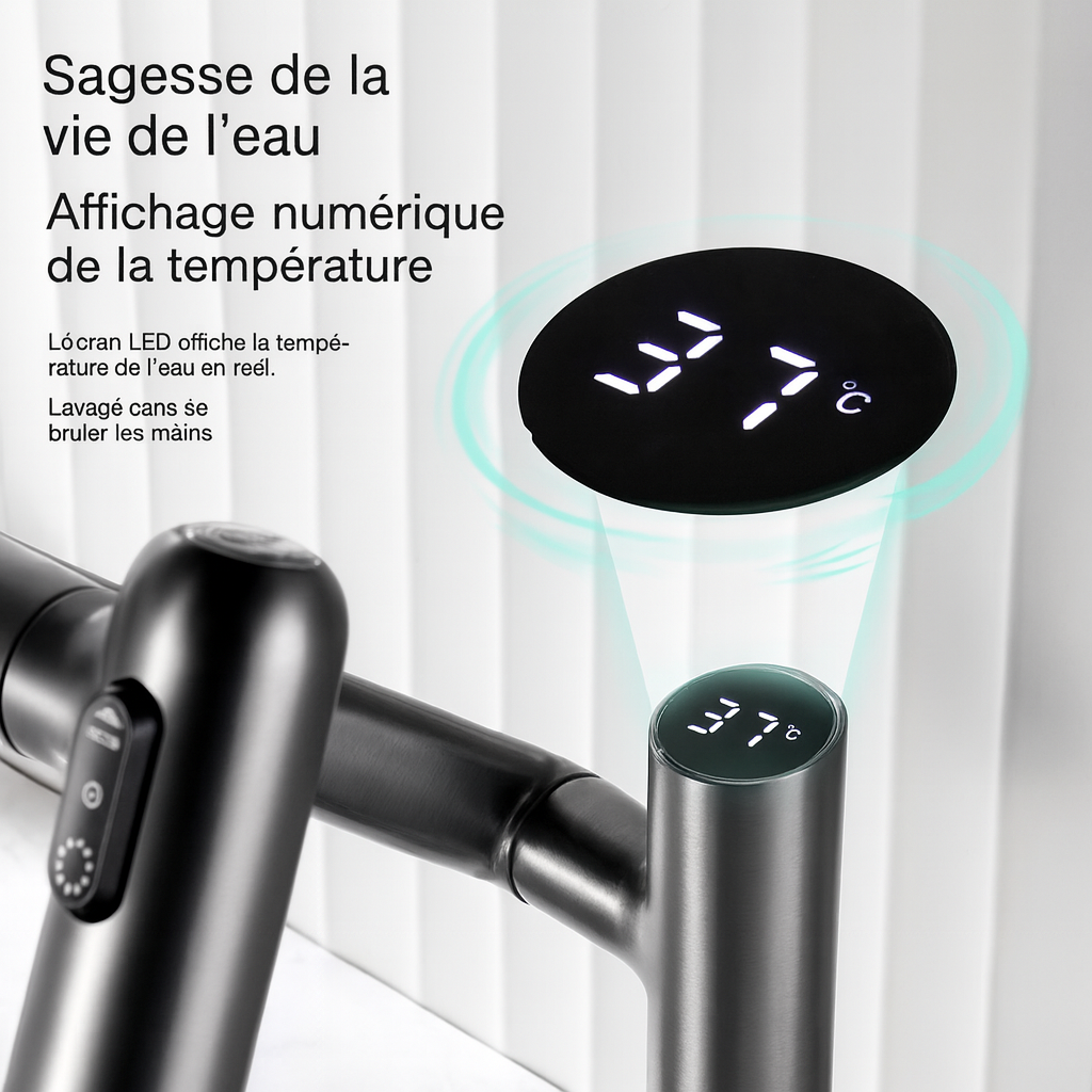 Robinet de salle de bain pivotant Lefton