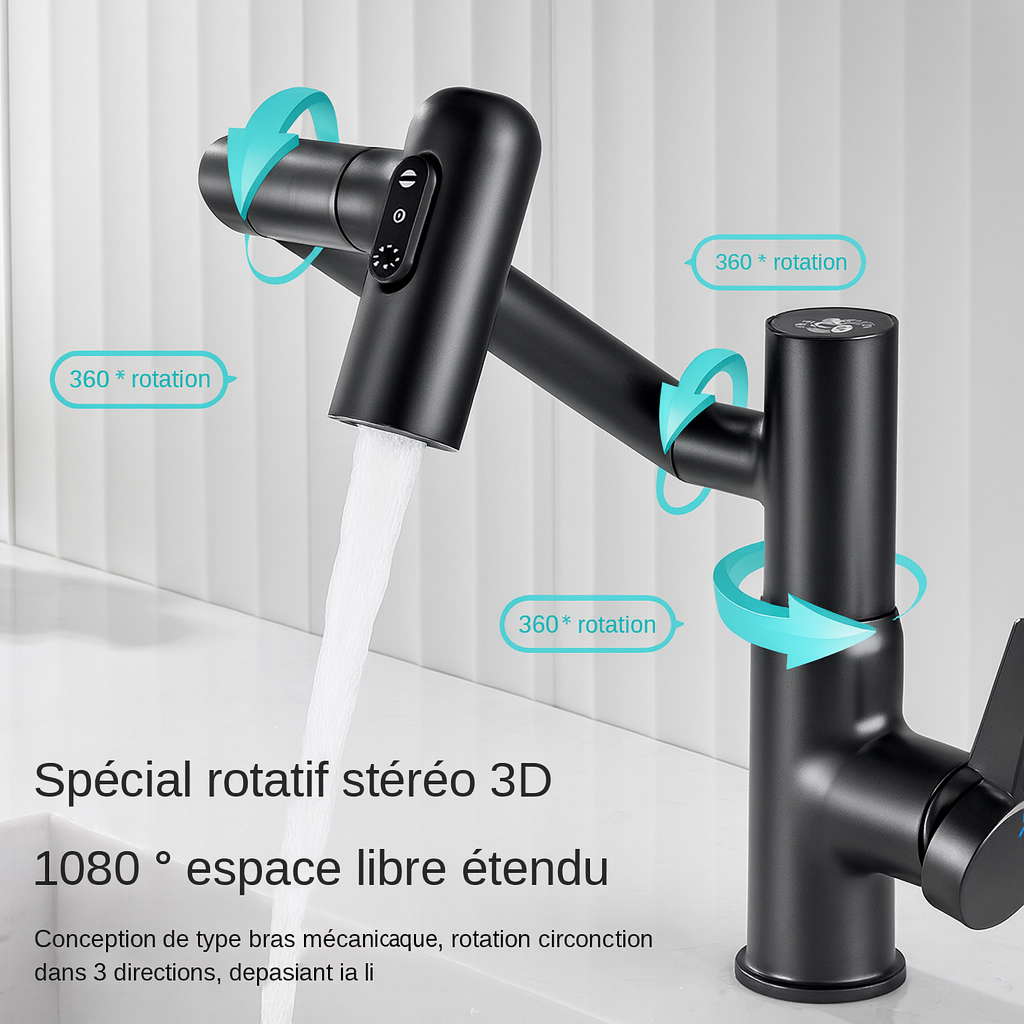 Robinet de salle de bain pivotant Lefton