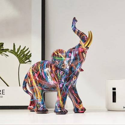Figurine d'éléphant graffiti créative