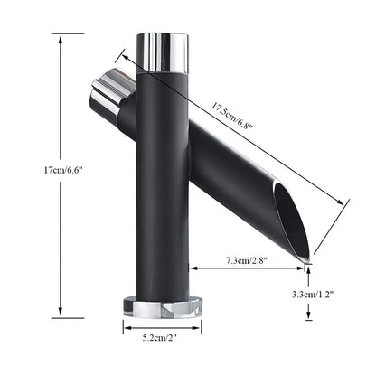 Mitigeur de lavabo en laiton noir