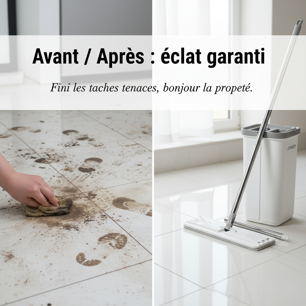 Ensemble balai à franges et eau avec essoreuse