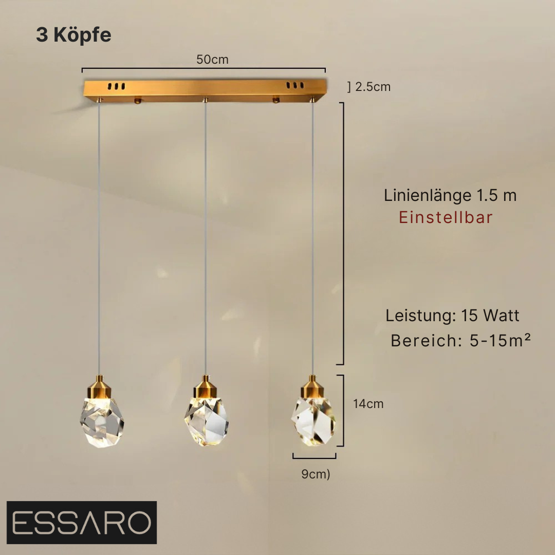 Lampe en cristal élégante