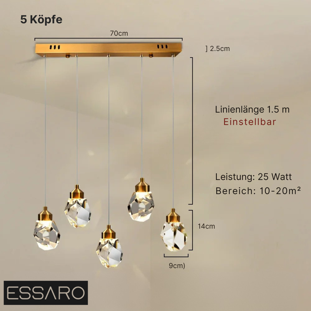 Lampe en cristal élégante