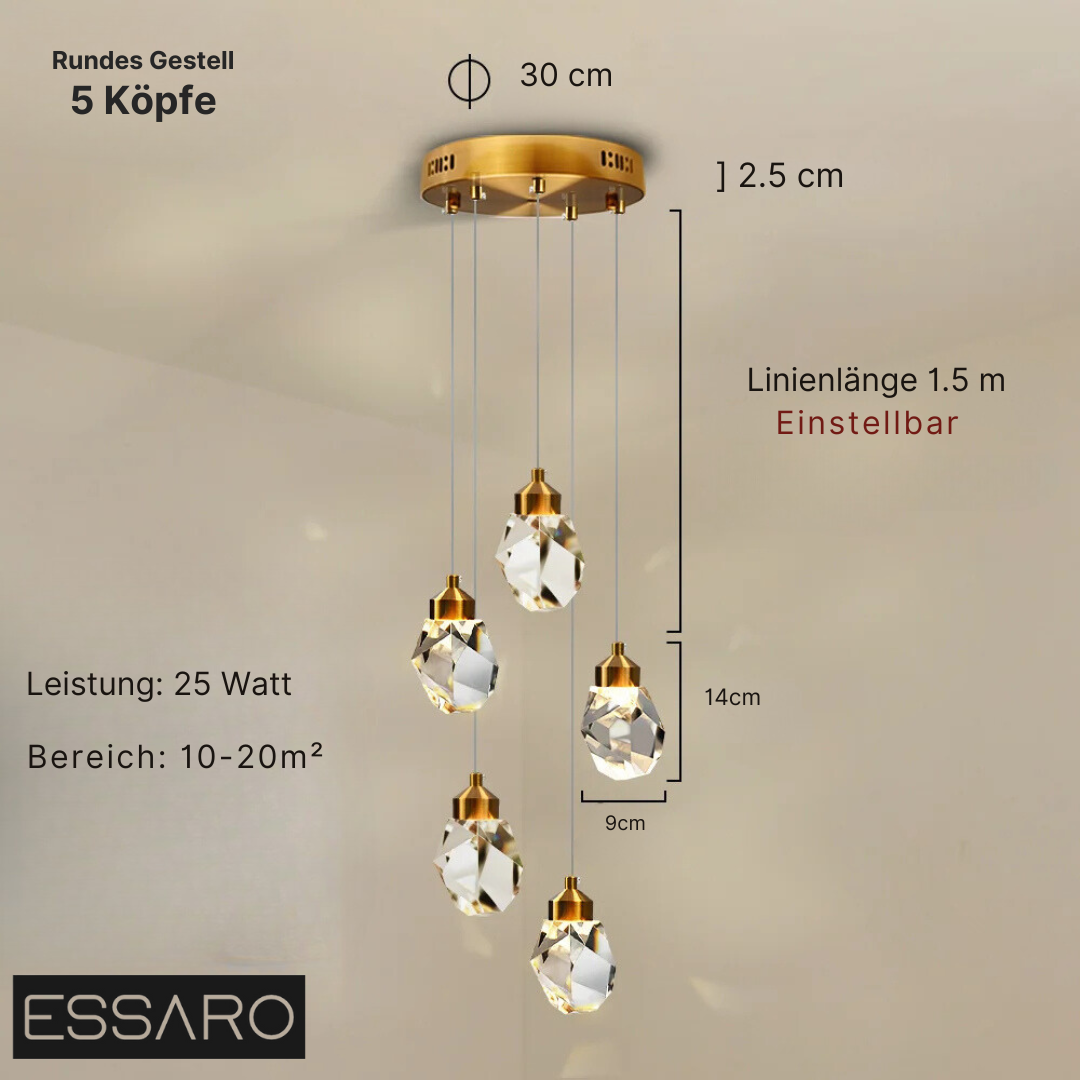 Lampe en cristal élégante