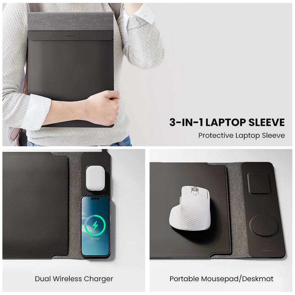 Sacoche pour ordinateur portable 4 en 1 avec chargement sans fil