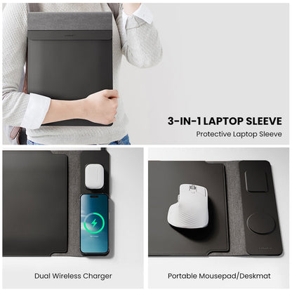 Sacoche pour ordinateur portable 4 en 1 avec chargement sans fil