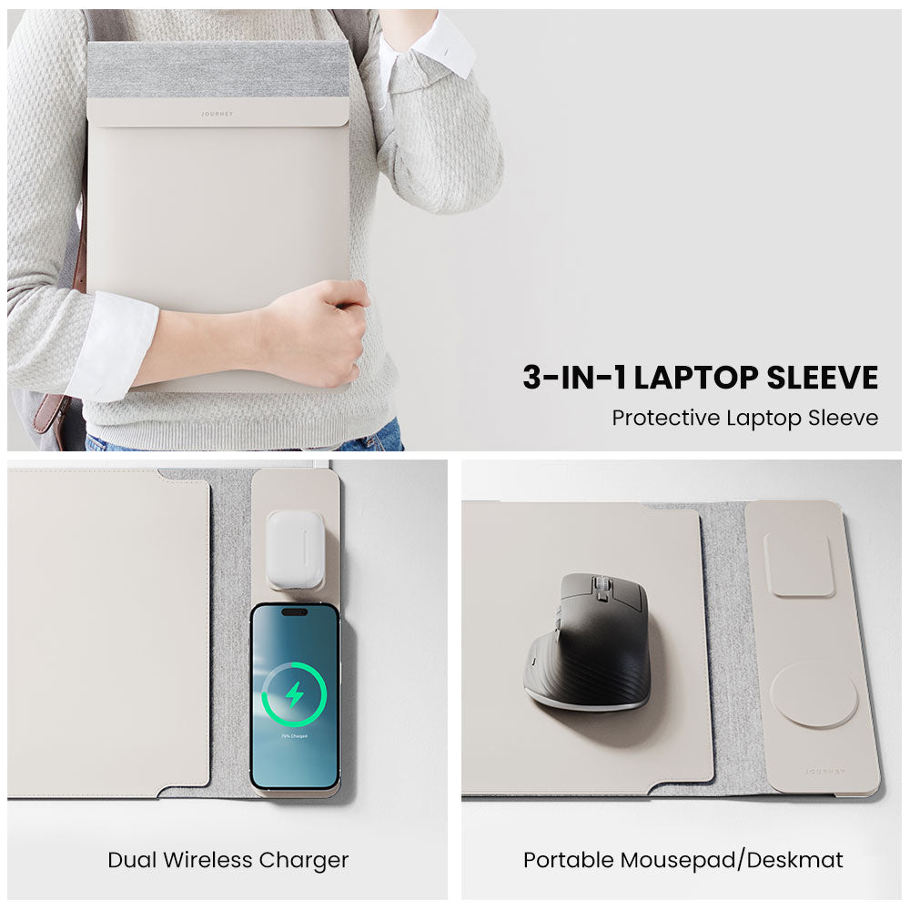 Sacoche pour ordinateur portable 4 en 1 avec chargement sans fil
