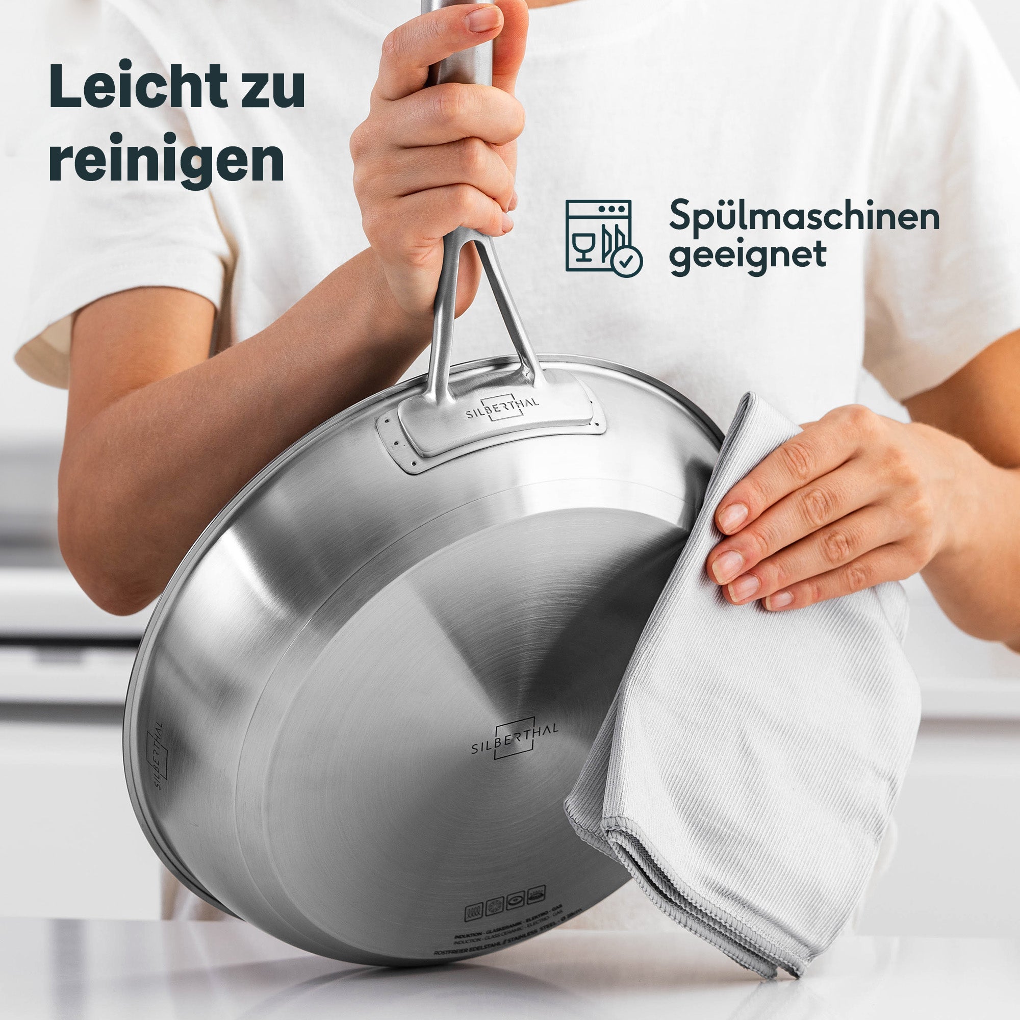 Poêle en acier inoxydable Ø 28 cm