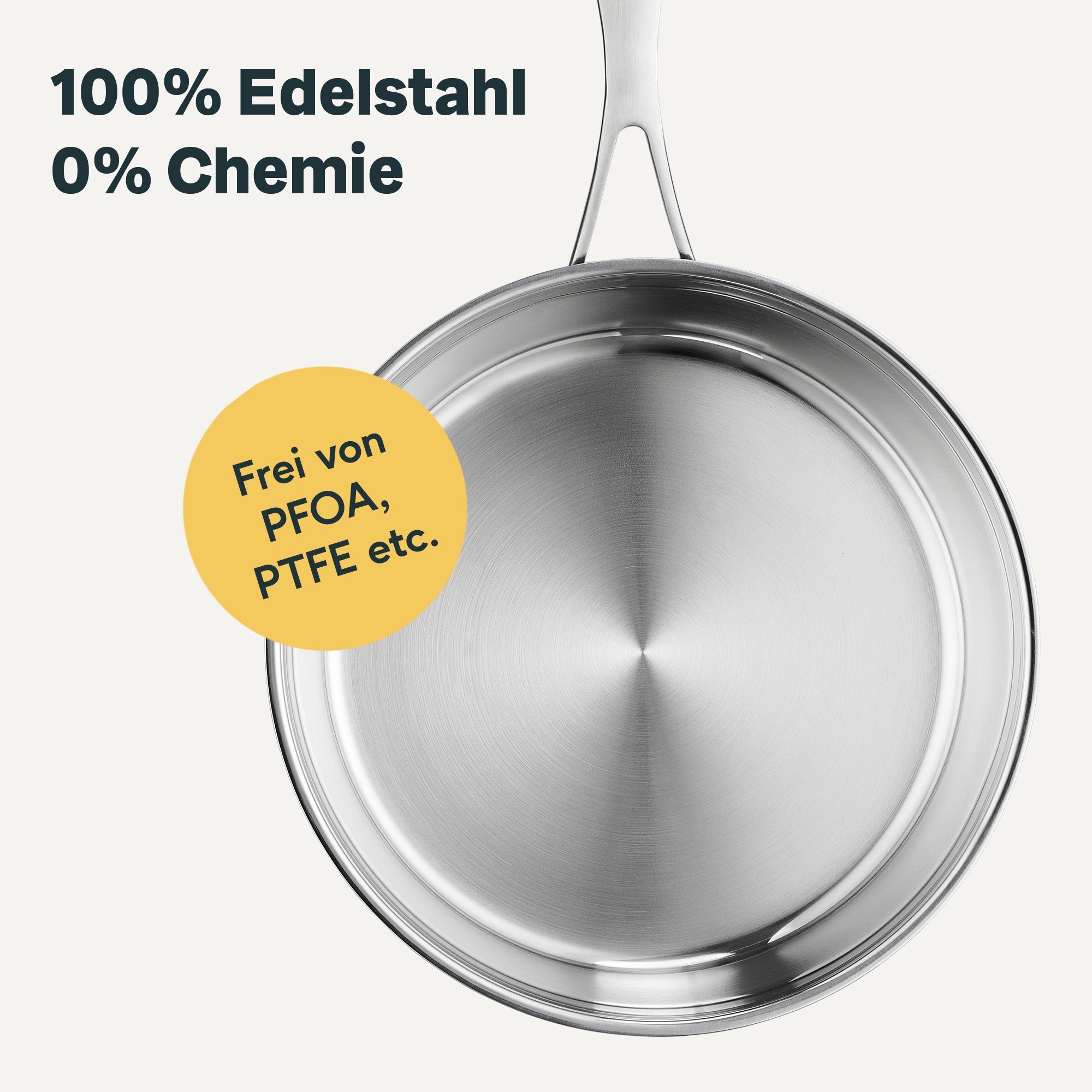 Poêle en acier inoxydable Ø 28 cm