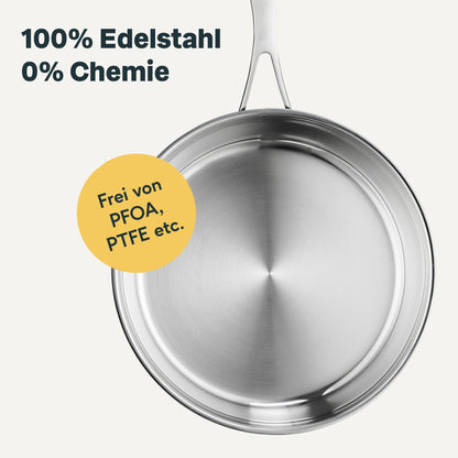 Poêle en acier inoxydable Ø 28 cm