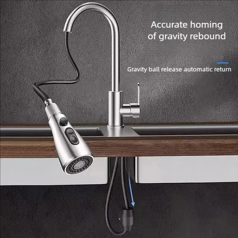 robinet de cuisine en acier inoxydable