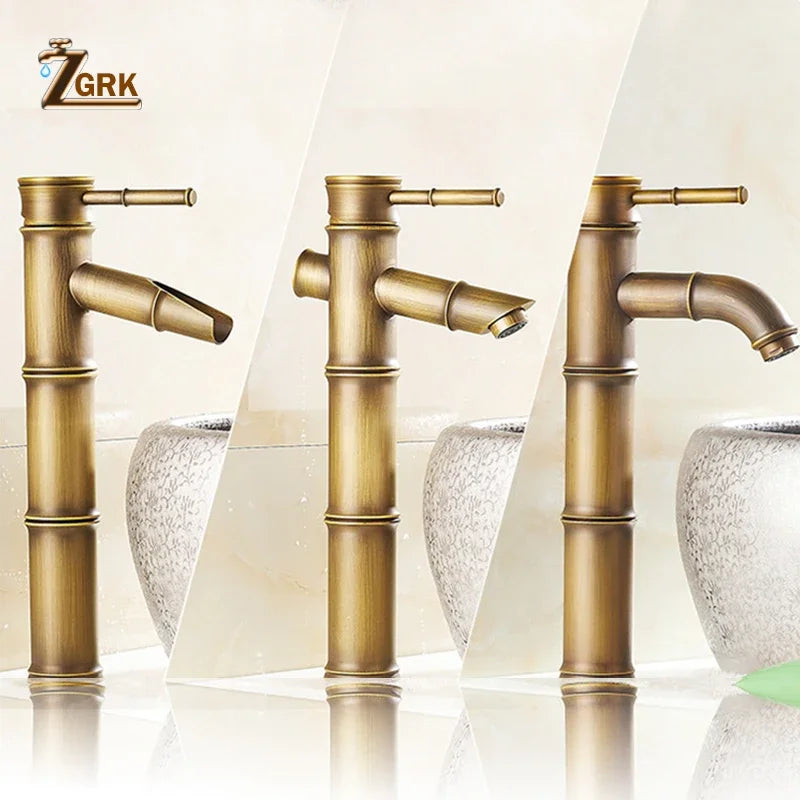 Robinet de lavabo design en bambou ZGRK