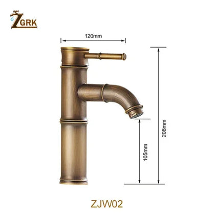 Robinet de lavabo design en bambou ZGRK