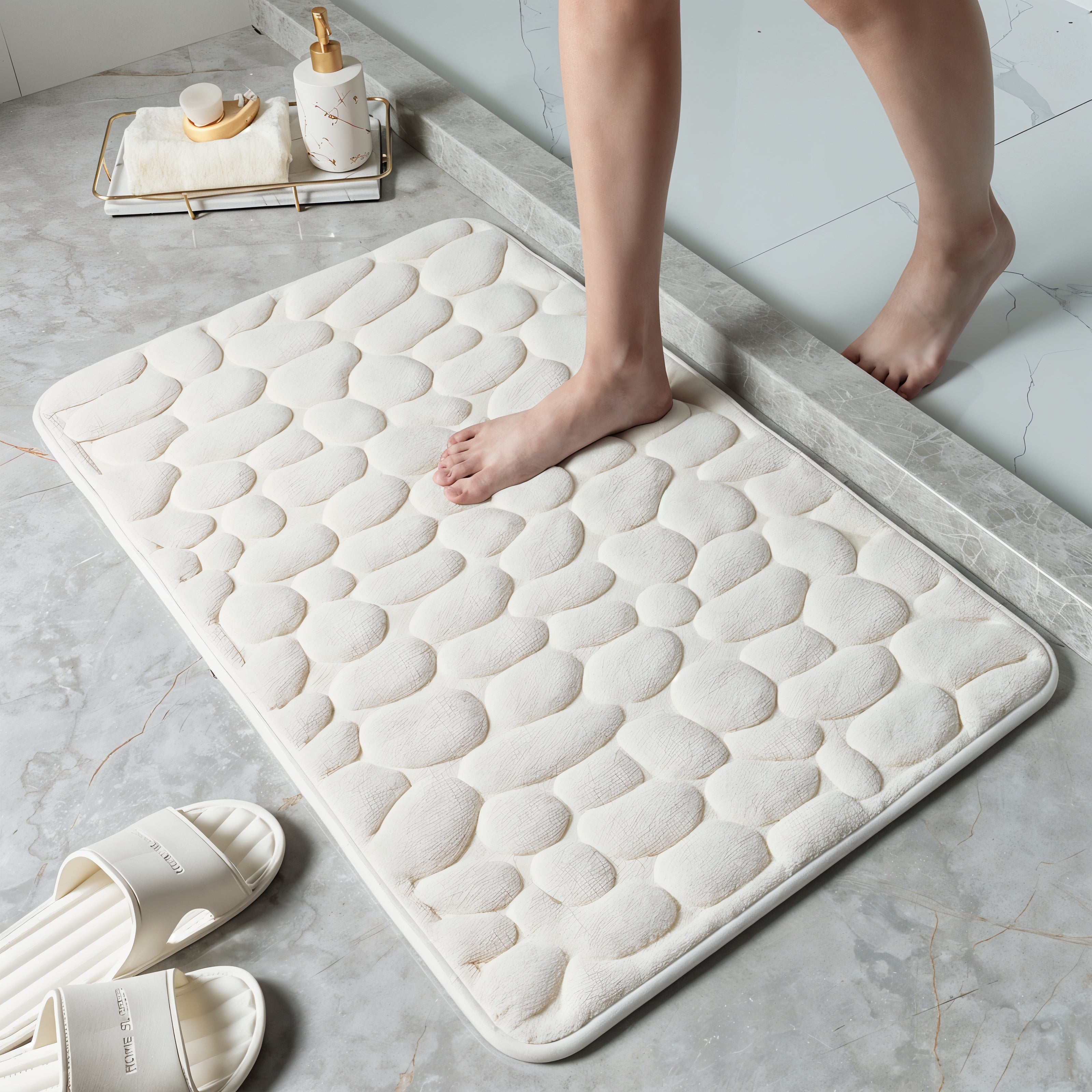 Tapis de bain antidérapant en relief