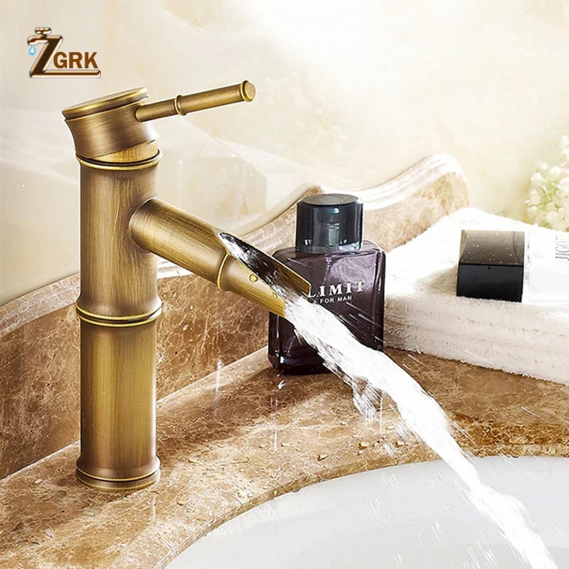 Robinet de lavabo design en bambou ZGRK