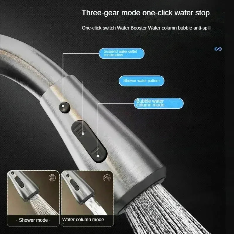 robinet de cuisine en acier inoxydable