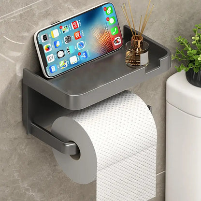 Porte-papier toilette – noir mat en acier inoxydable 304