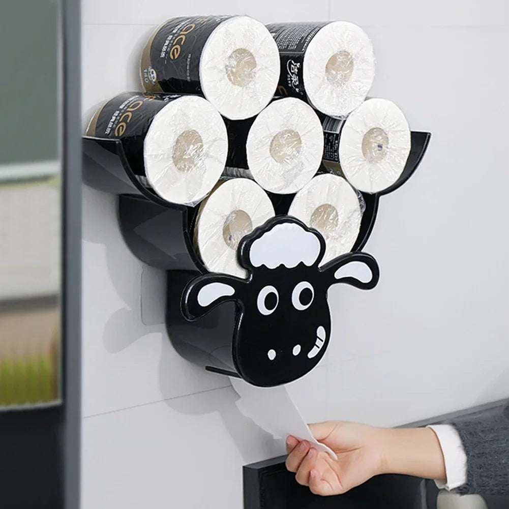 Porte-papier toilette mural en forme de mouton