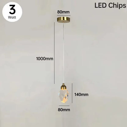 Lampe en cristal élégante