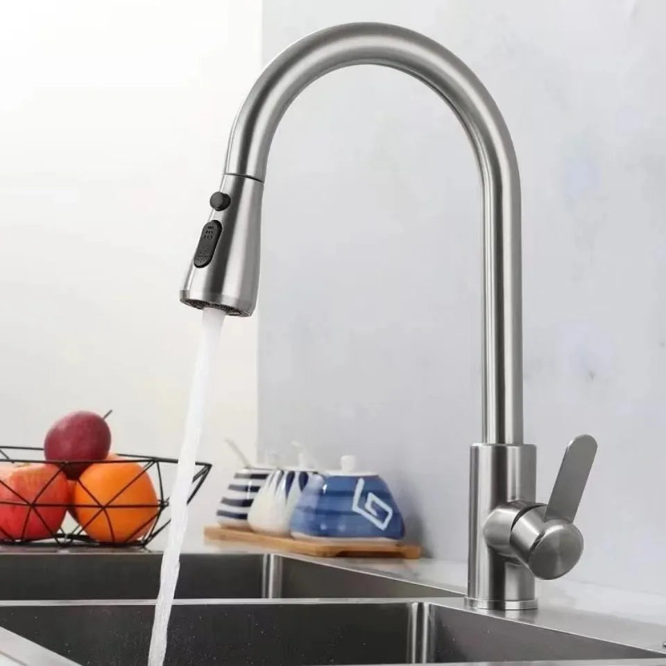 robinet de cuisine en acier inoxydable
