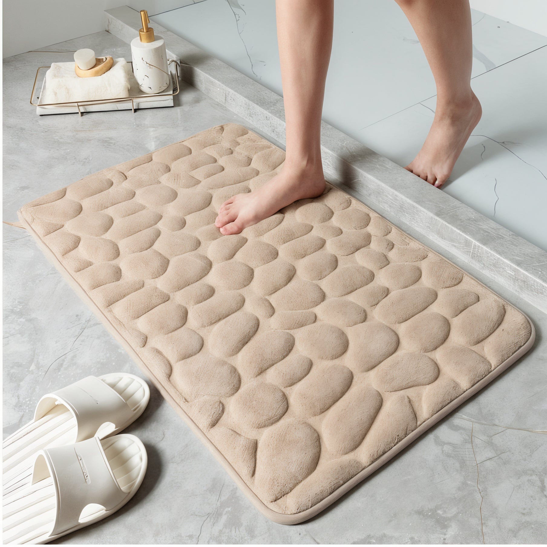 Tapis de bain antidérapant en relief
