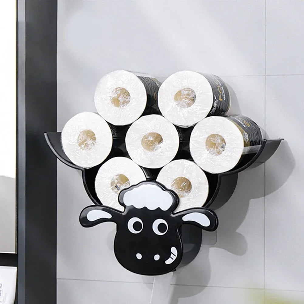 Porte-papier toilette mural en forme de mouton