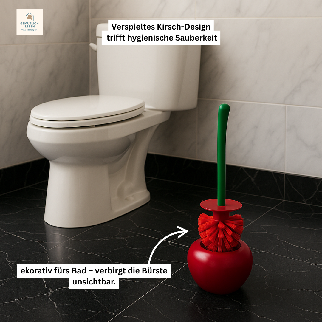 Brosse de toilette cerise