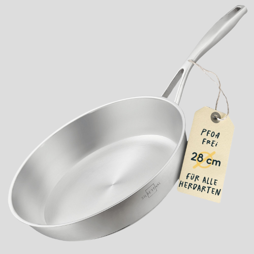 Poêle en acier inoxydable Ø 28 cm