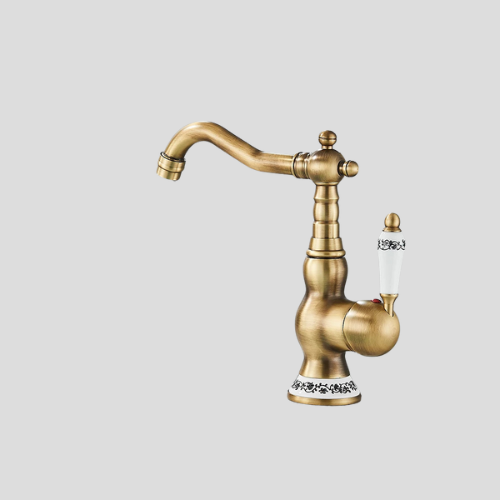 Robinet de lavabo en laiton antique