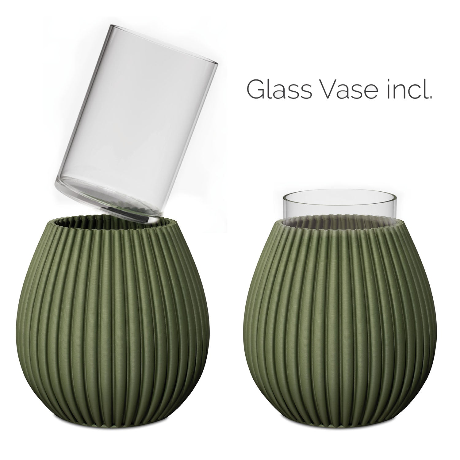 Vase 3D Blanc Pur