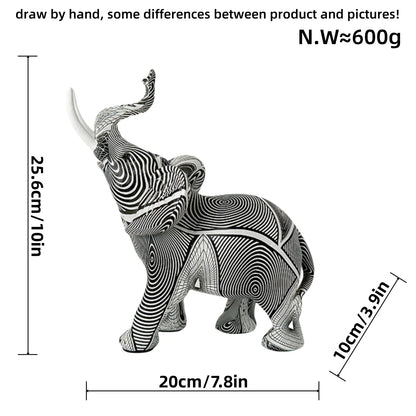 Figurine d'éléphant graffiti créative