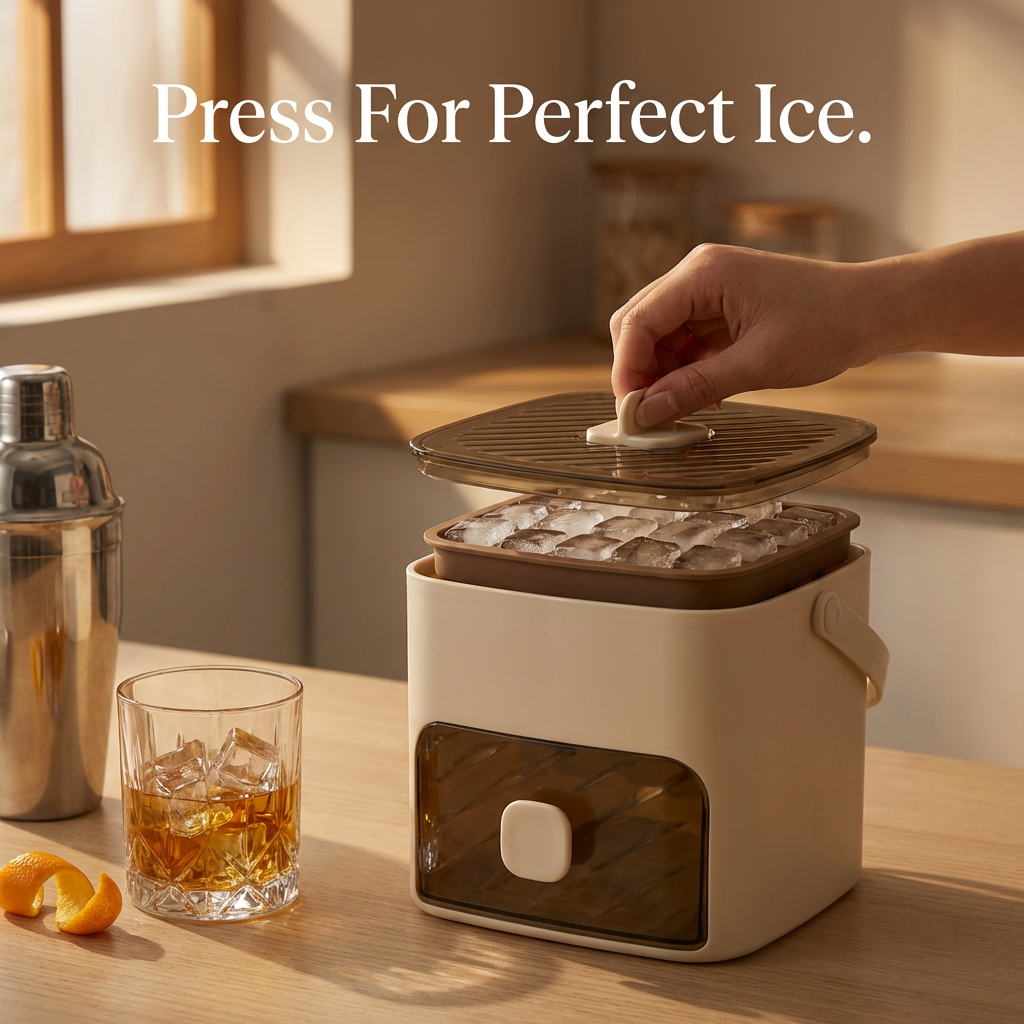 Ice cube maker with Easy-press