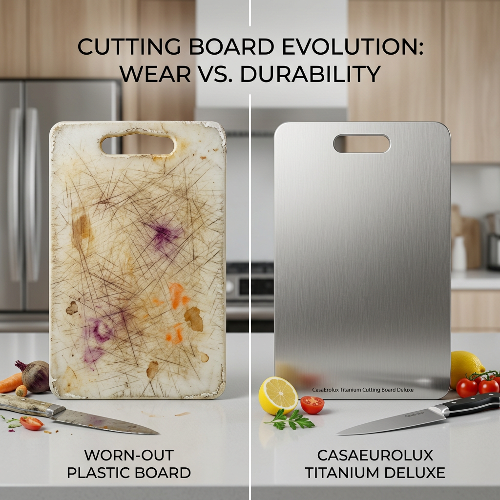 Titanium cutting board deluxe