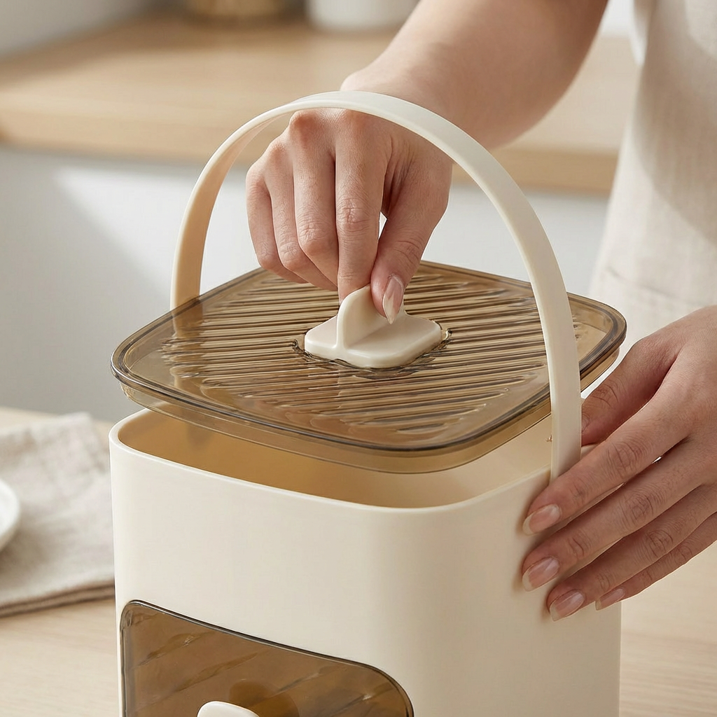 Ice cube maker with Easy-press