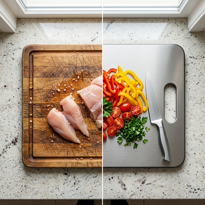 Titanium cutting board deluxe