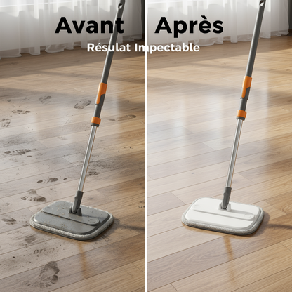 Balai Serpillière Rotatif avec Seau Essoreur Auto-Nettoyant