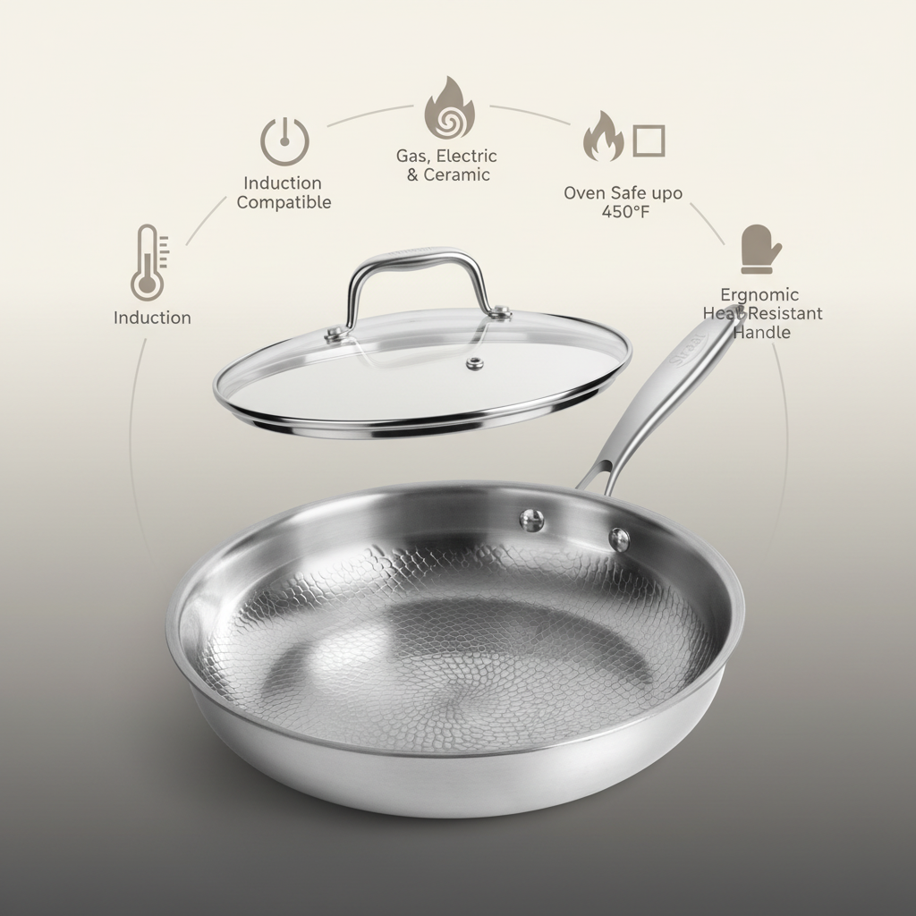 Poêle en titane martelé