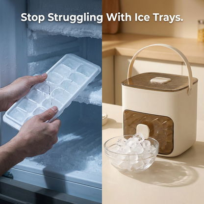 Ice cube maker with Easy-press