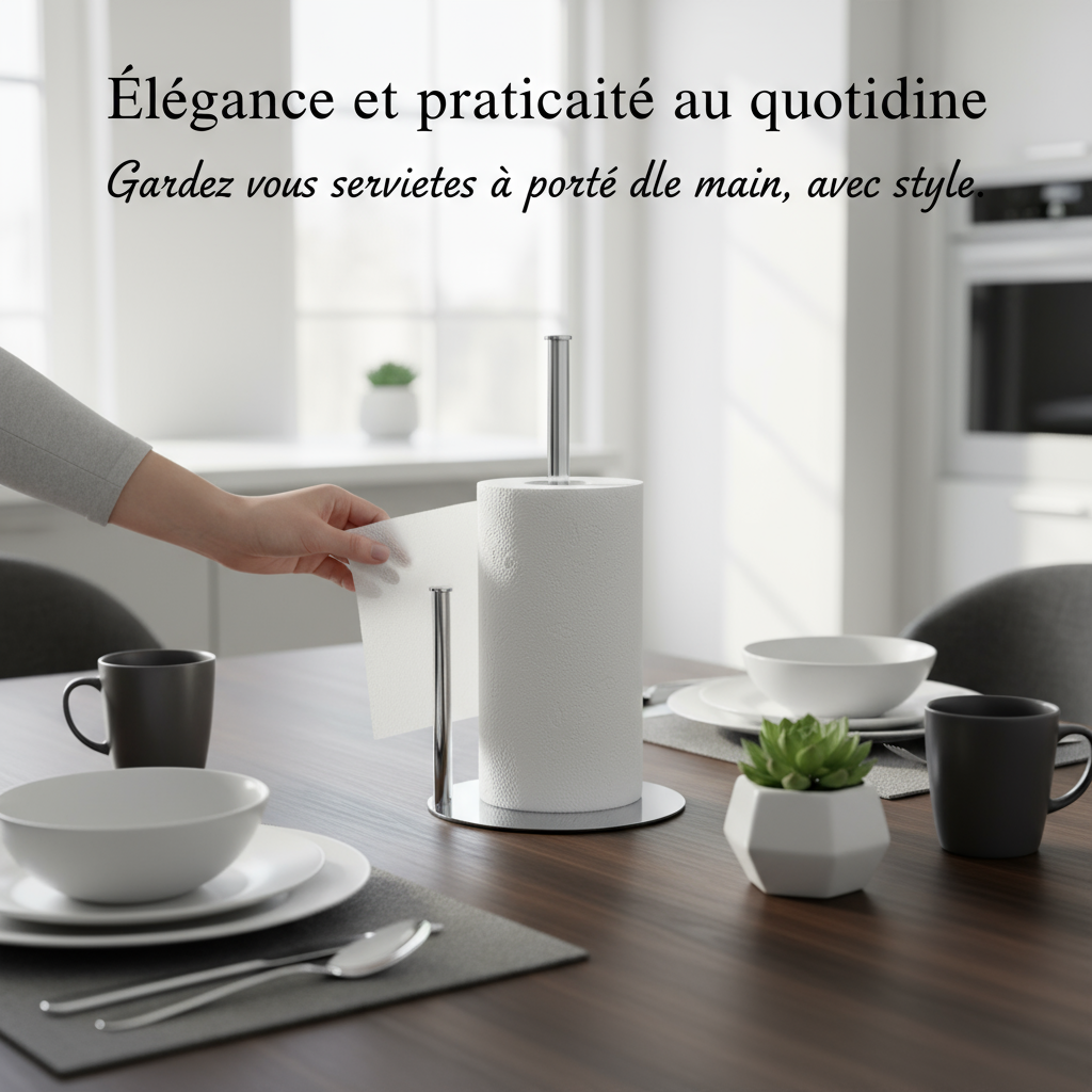 Porte-serviettes en papier sur pied