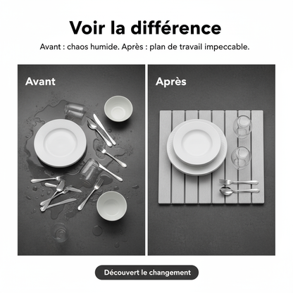 Grand tapis de séchage de vaisselle
