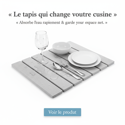 Grand tapis de séchage de vaisselle