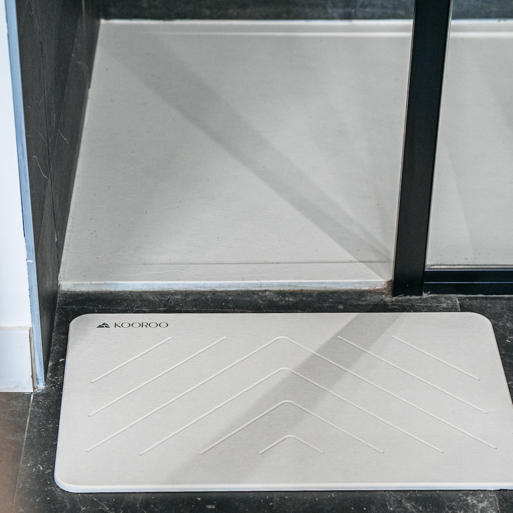 Tapis de bain en terre de diatomées