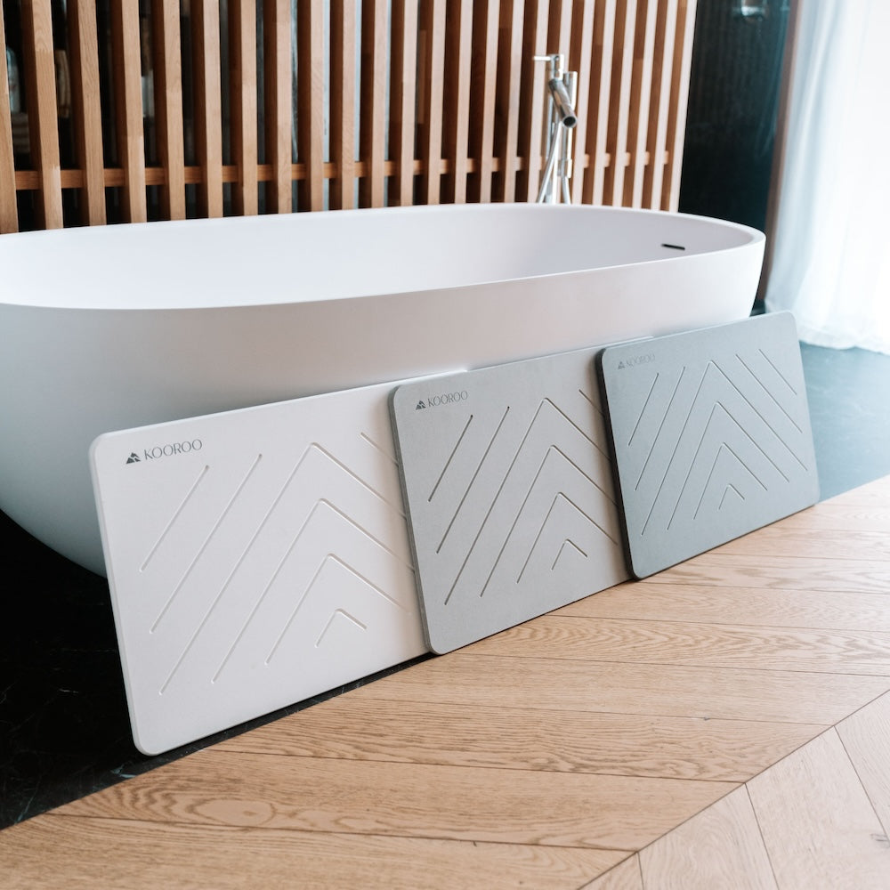 Tapis de bain en terre de diatomées