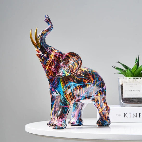 Figurine d'éléphant graffiti créative
