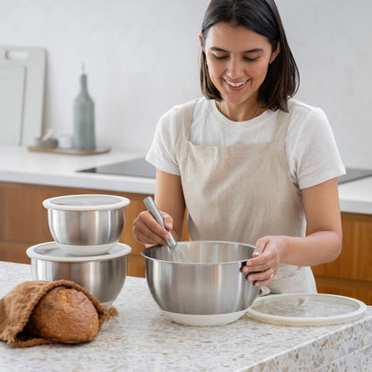 Stainless steel mixing bowls | Set of 3